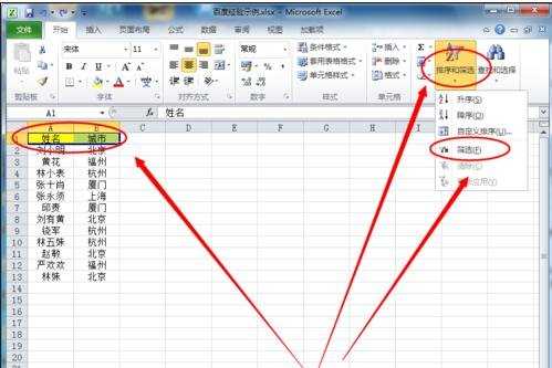 excel2010自定义排序的使用方法