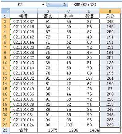 excel表格怎样设置横向自动求和