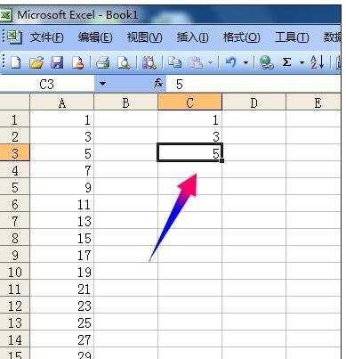 excel2003自动填充柄的用法