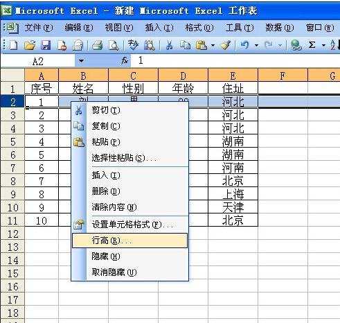 excel2003调整最合适列宽的教程