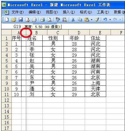 excel2003调整最合适列宽的教程