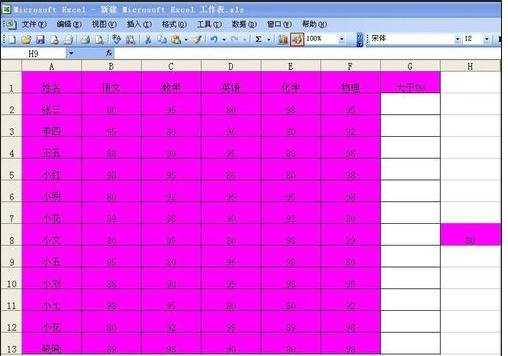 excel2003自动填充颜色的方法