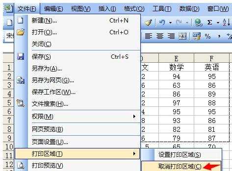 excel2003打印区域的设定教程