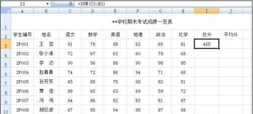 excel公式引用单元格的方法