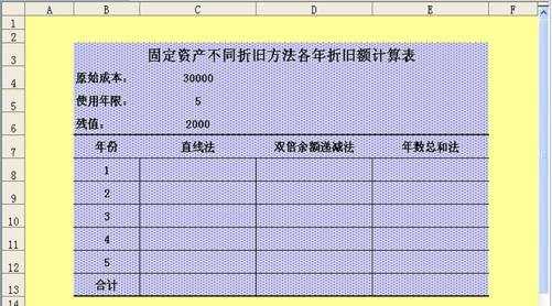 excel折旧函数的使用教程