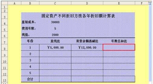 excel折旧函数的使用教程