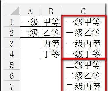 excel利用组合公式列出所有组合情况的方法