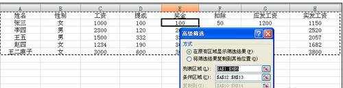 excel2007高级筛选的用法