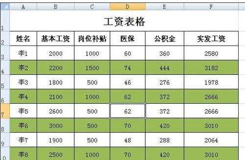 excel2007隔行变色处理的方法