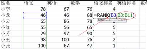 excel2007数据排名的教程