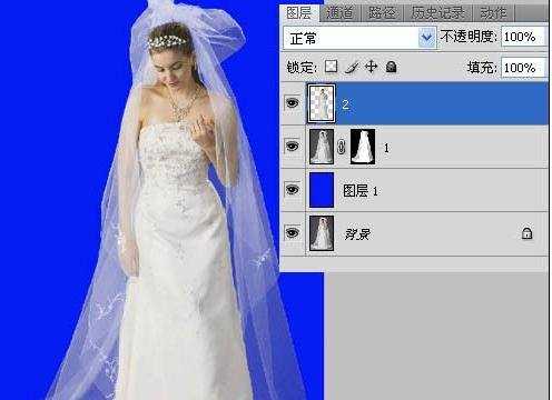 photoshop婚纱照怎样抠出来换背景