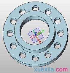 cad怎样三维建模法兰盘