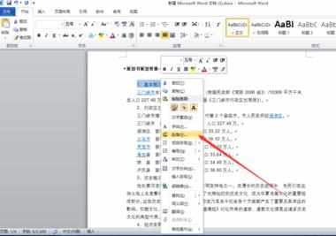 word2010怎么为文档添加目录