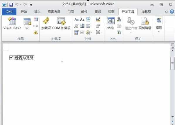 word2010怎么在框里打钩