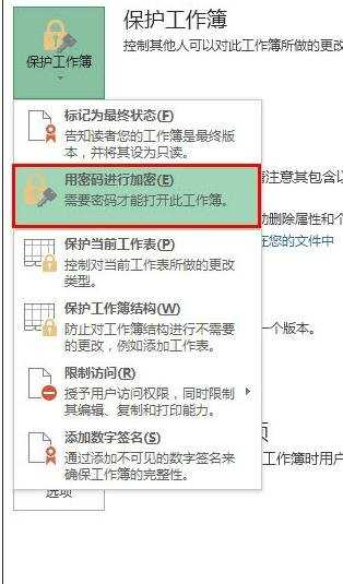 excel设密码保护的教程