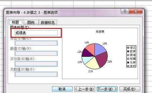 excel表格制作饼图的方法