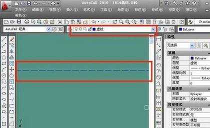 cad2010中如何画虚线