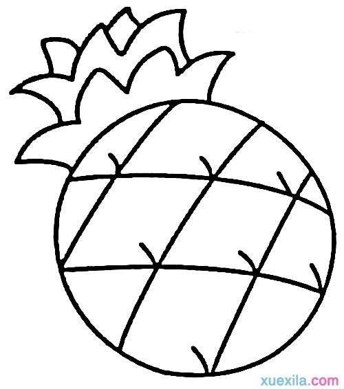 幼儿学画画菠萝简笔画