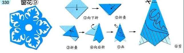 对称轴图形剪纸教程