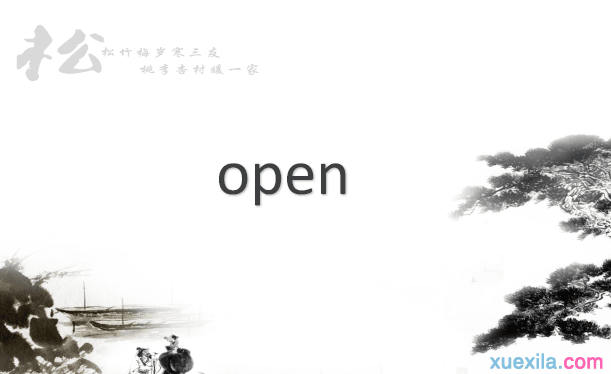 open是什么意思