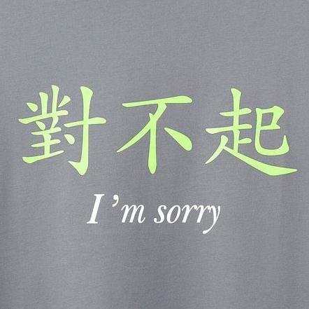 道歉信范文英文