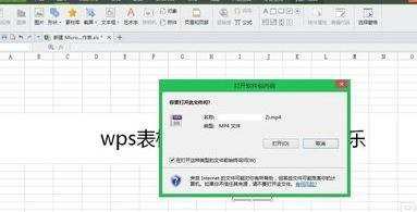 wps表格怎么插入视频图文教程