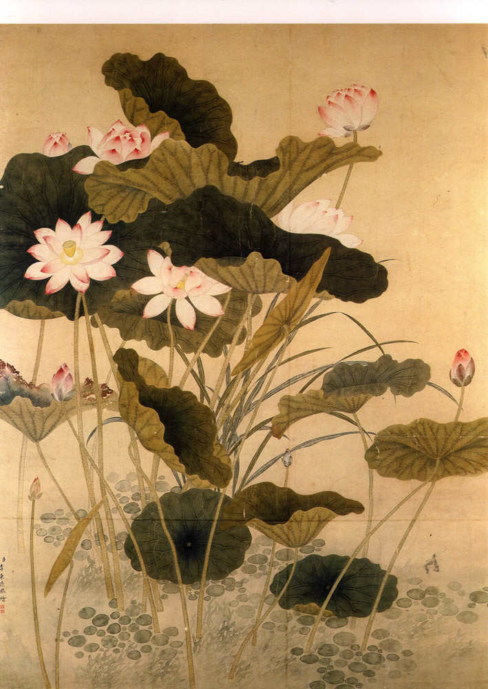 国画荷花水墨画，荷花水墨画图