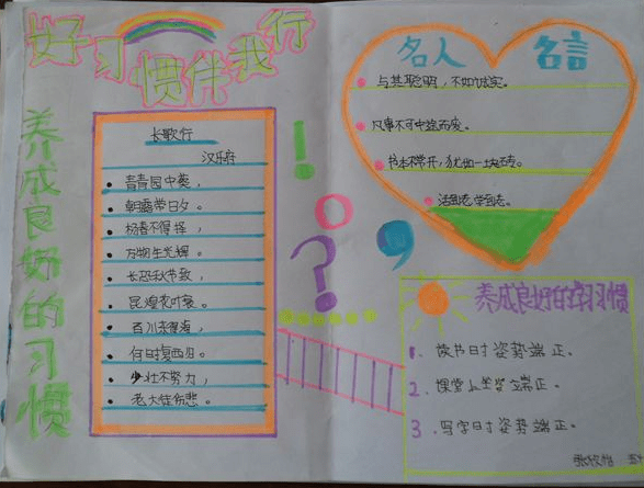 小学5年级手抄报版面设计图