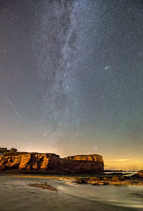 英仙座流星雨实拍，英仙座流星雨唯美图片