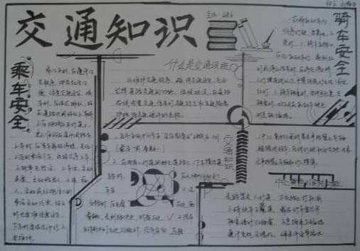 关于初一交通安全手抄报