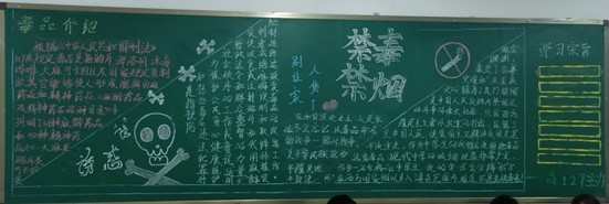 2016关于学校禁烟黑板报