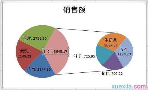 excel2007饼图复合怎么做