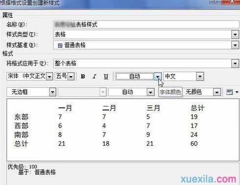 Word2010怎样创建自定义表格样式