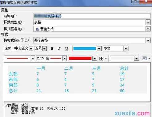 Word2010怎样创建自定义表格样式