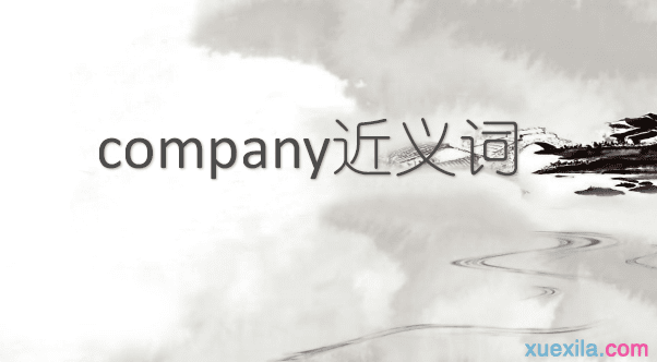 company的近义词 company的英文意思