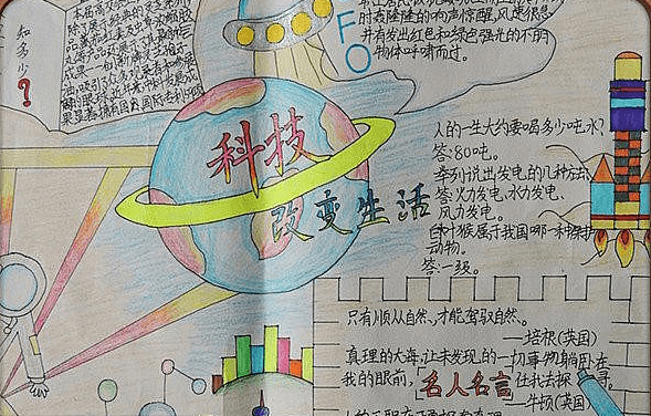 科技手抄报内容大全 我是科技小明星手抄报