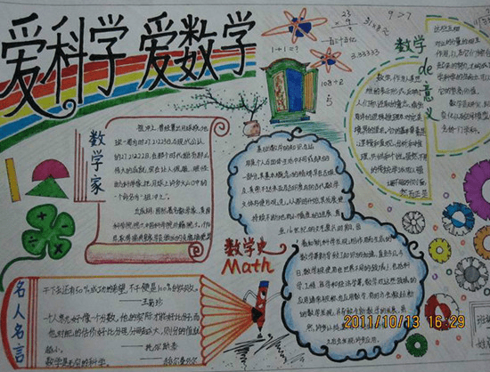 四年级下册数学手抄报 四年级数学手抄报资料