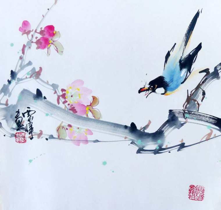 精品花鸟画图片欣赏，水墨花鸟画图片欣赏