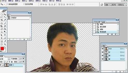 photoshop8.0怎么抠图的