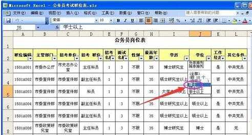 2003excel表格怎么做自动筛选