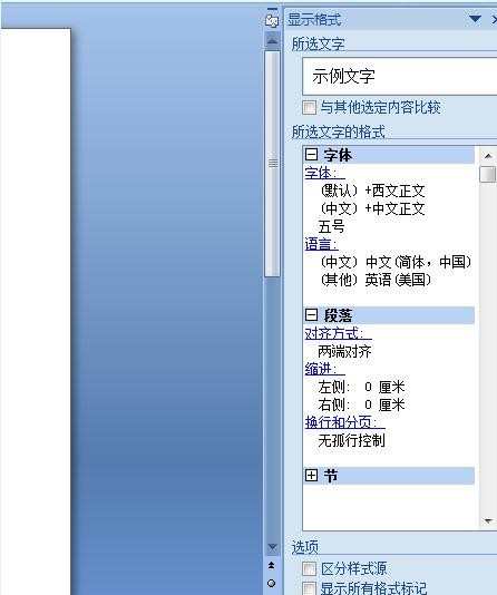 word2007如何显示word文档的格式