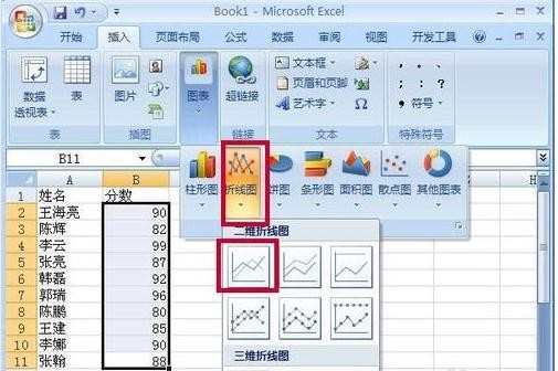 用excel2007制作折线图