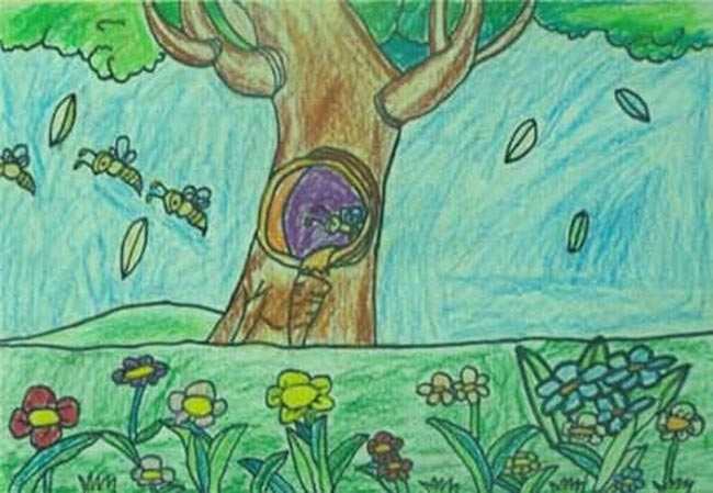 小学生五年级美术绘画作品
