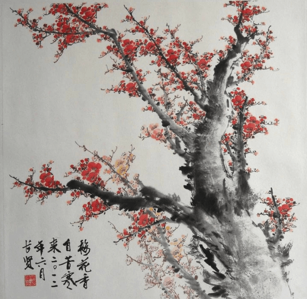 工笔画梅花图片大全_工笔画梅花图片精品