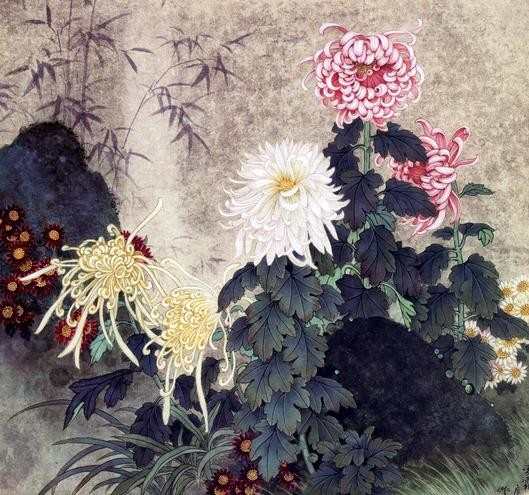 大写意菊花国画作品_国画写意画菊花作品