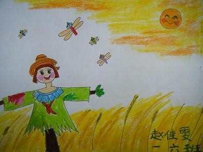 关于秋天的儿童图画大全,儿童画秋天的简单图