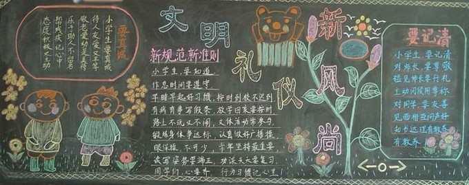 小学一年级黑板报设计图案大全