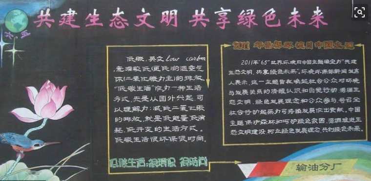 节能环保为主题黑板报内容 节能环保黑板报资料