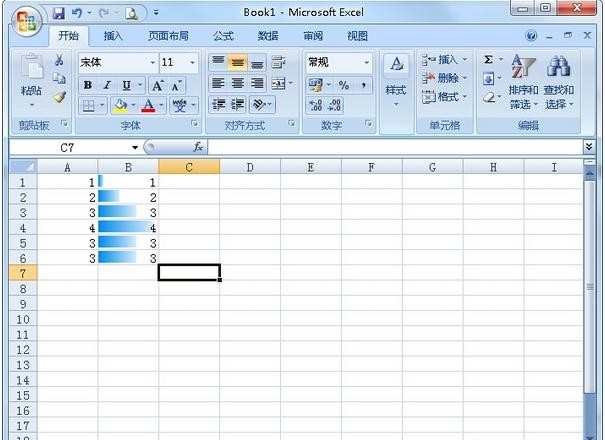 Excel2007怎么使用数据条功能