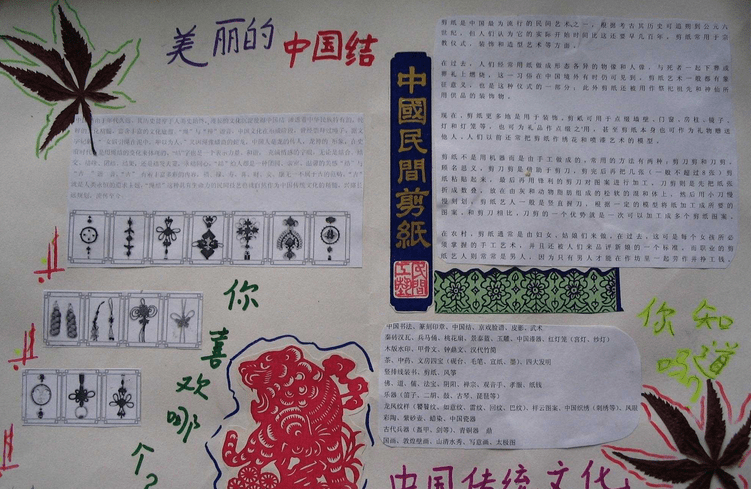 有关生活中的传统文化手抄报设计